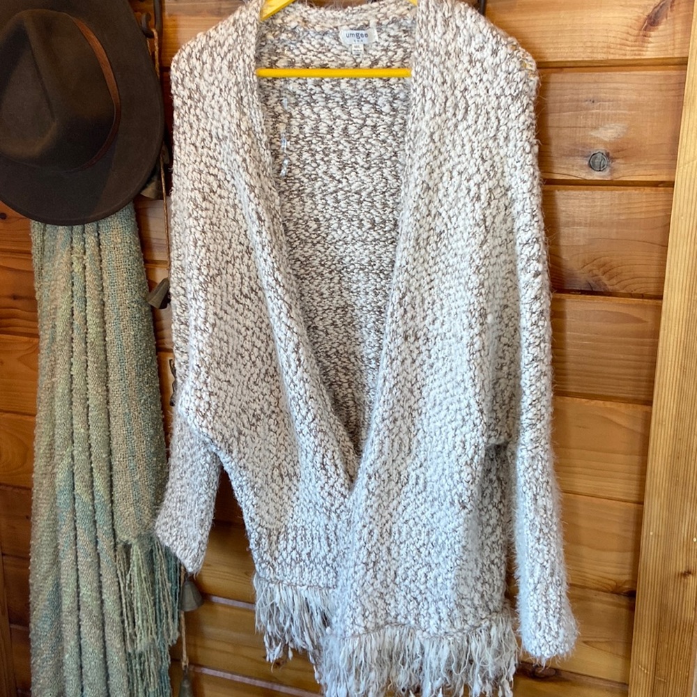 Umgee Fringed Sweater Cardigan